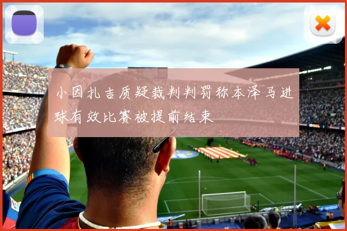 小因扎吉质疑裁判判罚称本泽马进球有效比赛被提前结束